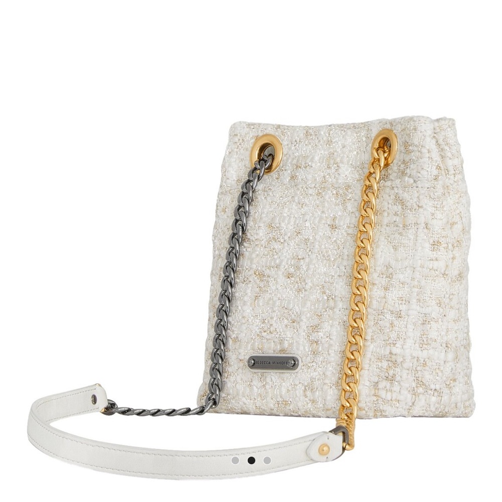Rebecca Minkoff Edie Leather Trim Mini Bucket Purse NWT